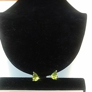 Host🎉Pick Gold 925 Peridot Earrings